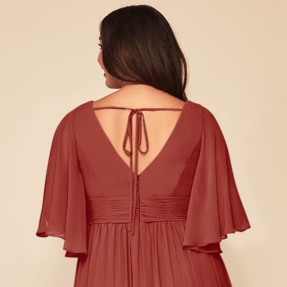 AZAZIE TEMEKA Dress Size 16 Terracotta - Picture 6 of 7